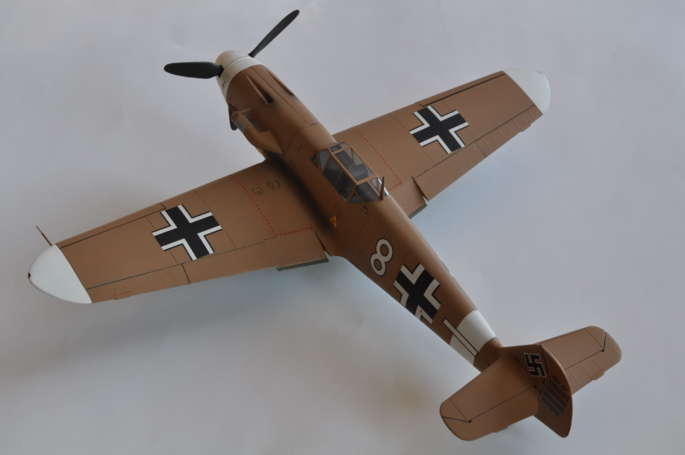 HASEGAWA 1/48 Bf109F-4 assigned to GustavRodel of 4./JG27 in May, 1942 North Africa.